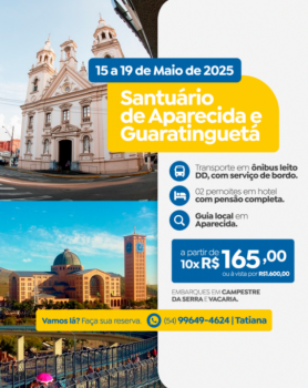 Santuário de Aparecida e Guaratinguetá