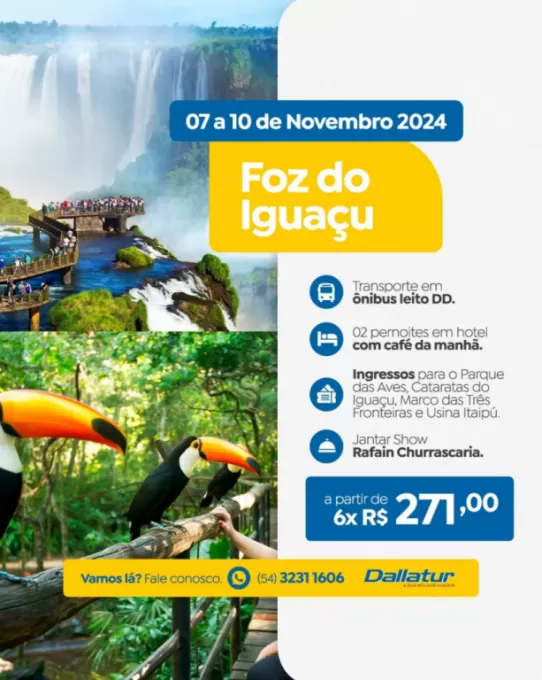 FOZ DO IGUAÇU E COMPRAS NO PARAGUAI